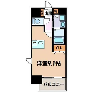 プレサンス名古屋STATIONビーフレックス【8階】の間取り