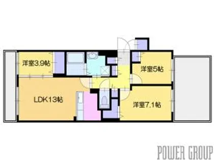 セントラルレジデンスポルトム【1階】の間取り