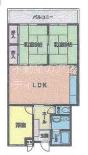サンシティ三萩野【310号室】の間取り