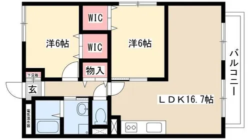サンピアシュミート【3階】の間取り