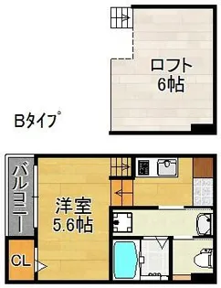 ハーモニーテラス安立Ⅱ【1階】の間取り