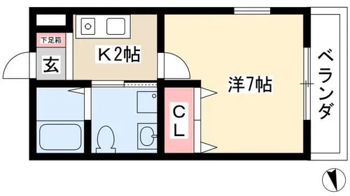 リブレア日比津パークサイドA棟【2階】の間取り