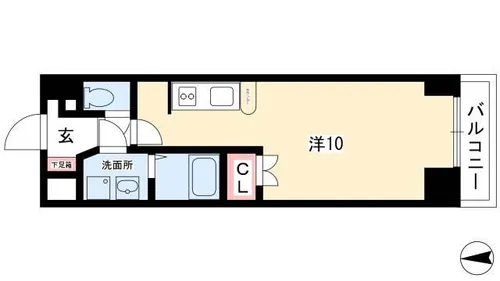 プレディアスタイル白川公園【204号室】の間取り