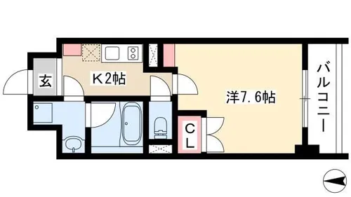 アマーレ葵【3階】の間取り