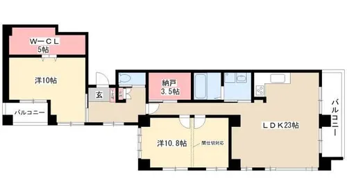 ラ・フォルトゥレス・ド・フェ覚王山【101号室】の間取り