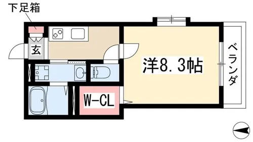 グリーンヴィル八雲 B棟【1階】の間取り