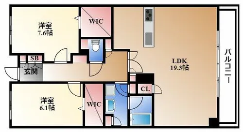 ロイヤルパークス千種【6階】の間取り