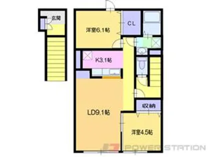 プラシードグレイス【2階】の間取り