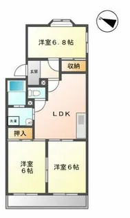 ハイツ株山【1階】の間取り
