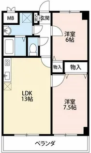 エクセル小呂【6階】の間取り