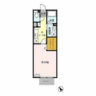 トレゾール咲【205号室】の間取り