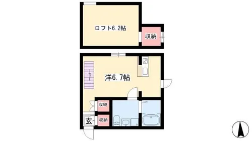 プリマ八田壱番館【103号室】の間取り