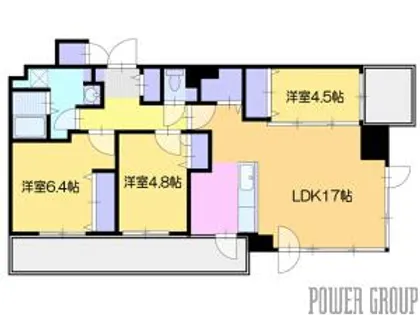 セントラルレジデンスポルトム【4階】の間取り