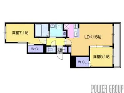 エスタシオン千歳【4階】の間取り