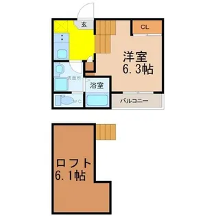 Prime Maison S【103号室】の間取り