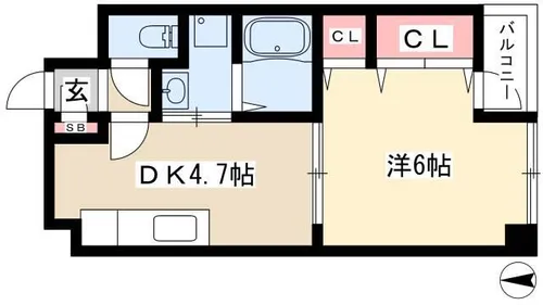 カーサナカムラ【1階】の間取り