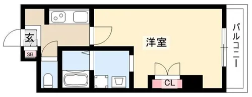 THUマンション【407号室】の間取り