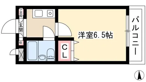 1Kの間取り画像