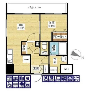 CREST TAPP新大阪【9階】の間取り