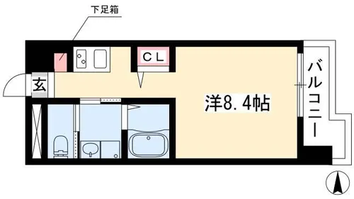 ピーステン名駅南【11D号室】の間取り