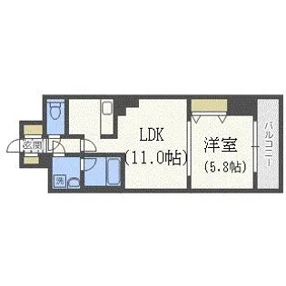 ビッグパレス南5条【4階】の間取り