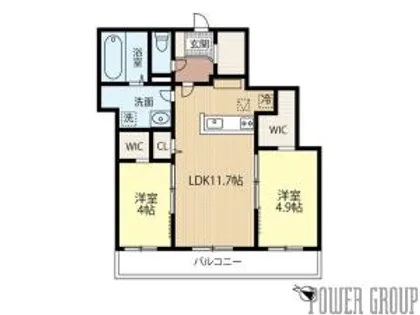 Erfolg千歳春日町(エアフォルク)【3階】の間取り