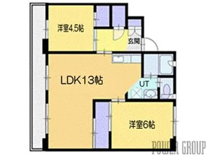 ビレッジハウス恵み野北1号棟【2階】の間取り
