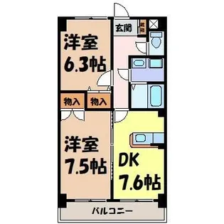 スカイパーク檀渓【2階】の間取り