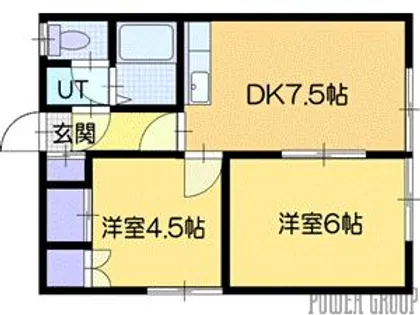 ときわハイツ【1階】の間取り