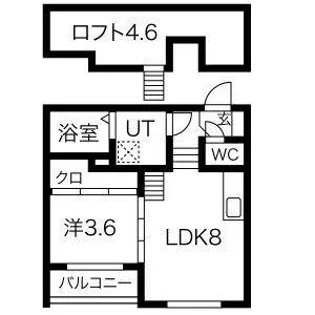プルミエール中村【1階】の間取り