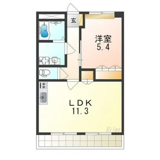 ソレイユ一条院【1階】の間取り