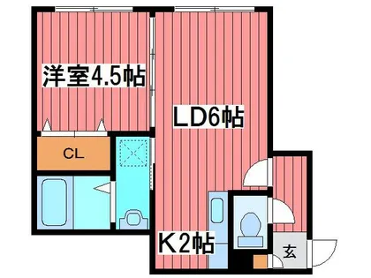 ムーランルージュ【102号室】の間取り