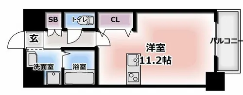 ONLY ONE江坂【4階】の間取り