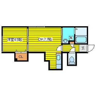 アルティス環状通Ⅱ【206号室】の間取り