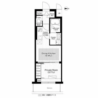 江坂プライマリーワン【2階】の間取り