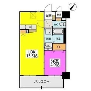 ベルカンパーニュ【4階】の間取り