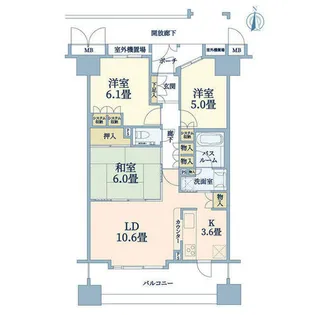 イトーピア阿倍野松崎町常盤通り【11階】の間取り