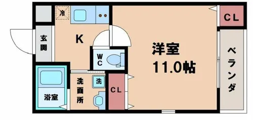ルアン阿倍野【2階】の間取り