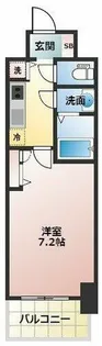 プランドール北浜【13階】の間取り