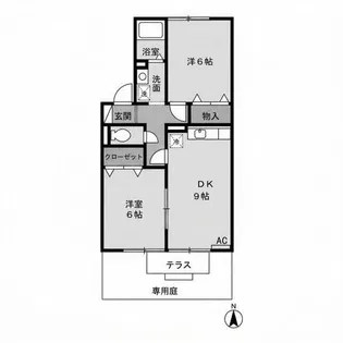 リヴェ・ドミール【1階】の間取り