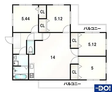 大阪府池田市呉服町【マンション】の間取り