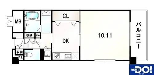 アパートメントハウス姫室【2階】の間取り