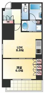 リーガル南堀江【5階】の間取り