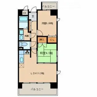 ロジェ新栄南【10階】の間取り