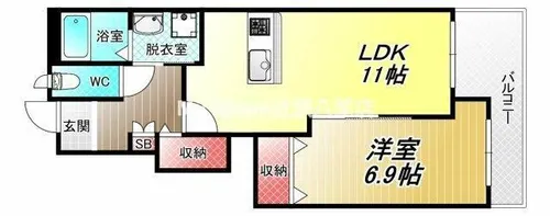 カームメゾン久宝寺【1階】の間取り