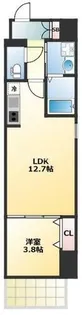 ラクラス堺筋本町【1202号室】の間取り