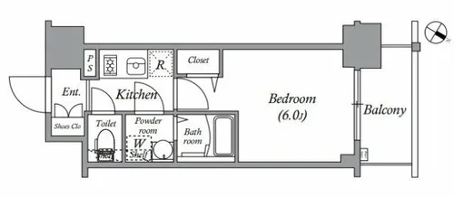 エスリード中之島ザ・コア【5階】の間取り