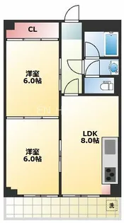 高津ゴールデンハイツ【1階】の間取り