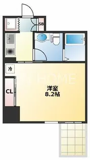 メゾン夕陽ヶ丘【8階】の間取り