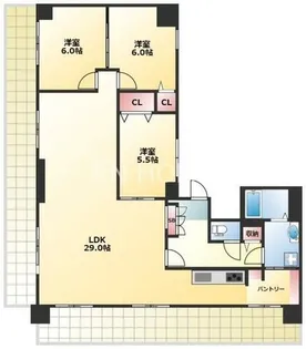 ウエストリヴィエール【901号室】の間取り